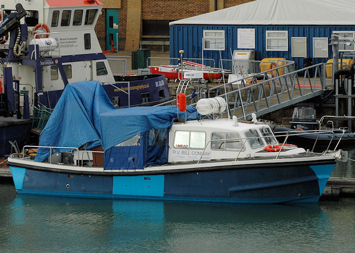 Photograph of the vessel rv Bill Conway pictured in Empress Dock, Southampton on 14th August 2010