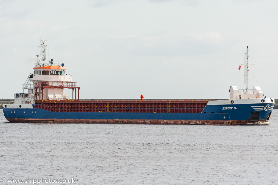 Photograph of the vessel  Birgit G pictured passing North Shields on 6th September 2019