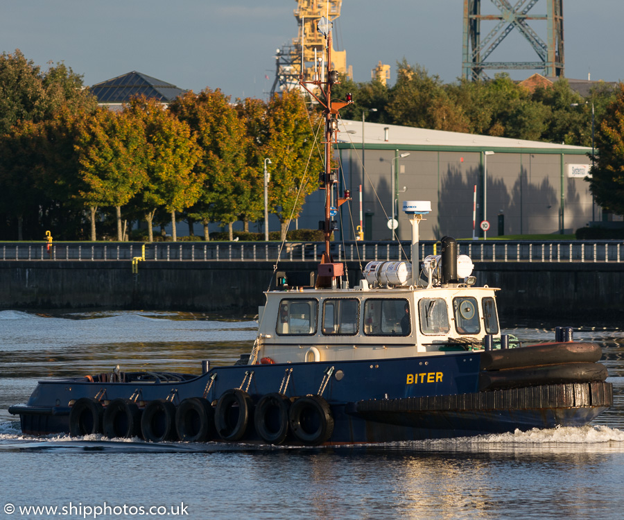 Photograph of the vessel  Biter pictured passing Greenock on 9th October 2016