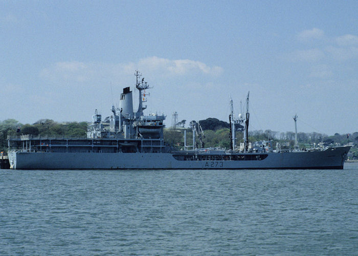 Photograph of the vessel RFA Black Rover pictured at Devonport on 6th May 1996