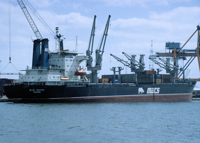 Photograph of the vessel  Blue Master pictured in Antwerp on 19th April 1997
