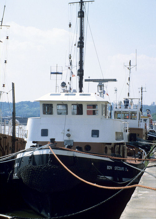 Photograph of the vessel  Bon Secours III pictured at Rouen on 16th August 1997