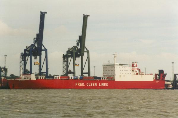 Photograph of the vessel  Borac pictured in Felixstowe on 6th October 1995