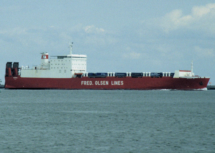 Photograph of the vessel  Borac pictured arriving in Rotterdam on 20th April 1997