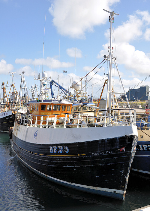 Photograph of the vessel fv Bountiful pictured at Fraserburgh on 15th April 2012