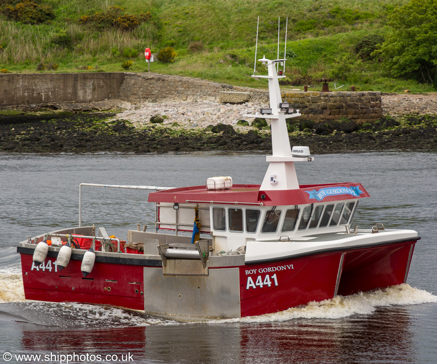 Photograph of the vessel fv Boy Gordon VI pictured arriving at Aberdeen on 28th May 2019