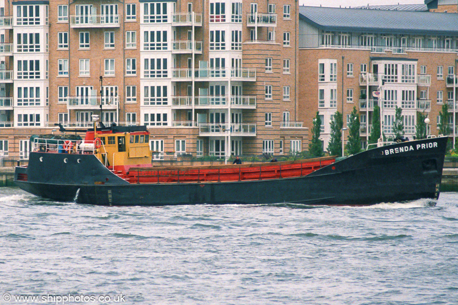 Photograph of the vessel  Brenda Prior pictured passing Greenwich on 19th July 2001