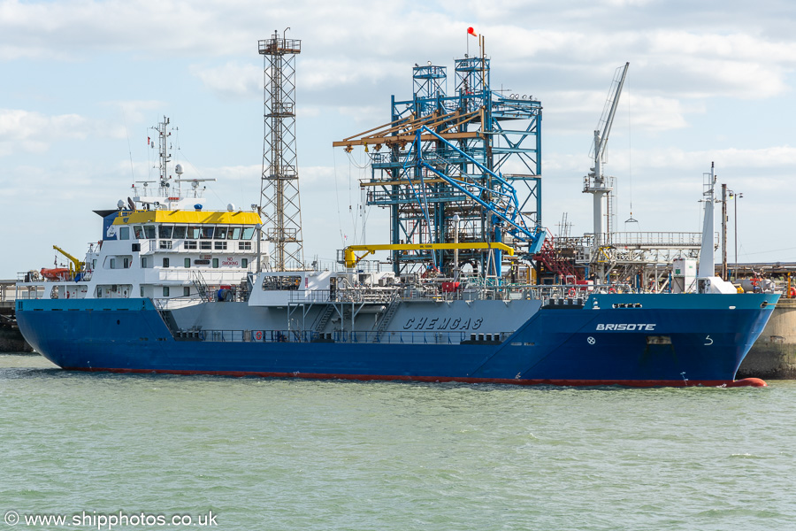 Photograph of the vessel  Brisote pictured at Fawley on 20th April 2024
