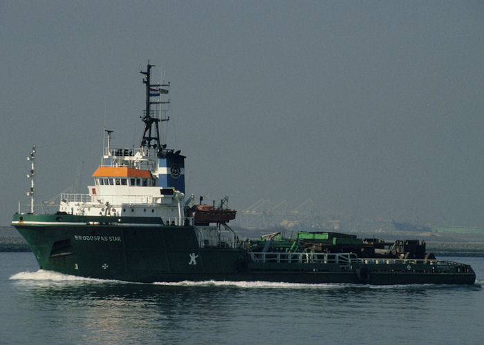 Photograph of the vessel  Brodospas Star pictured passing Hoek van Holland on 15th April 1996