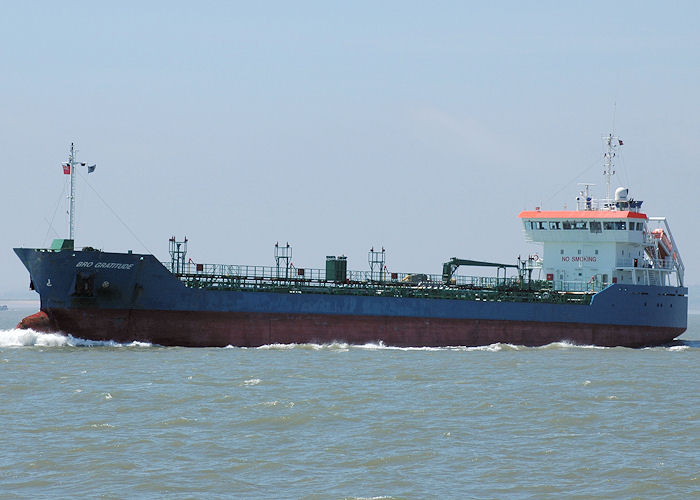 Photograph of the vessel  Bro Gratitude pictured on the River Thames on 22nd May 2010