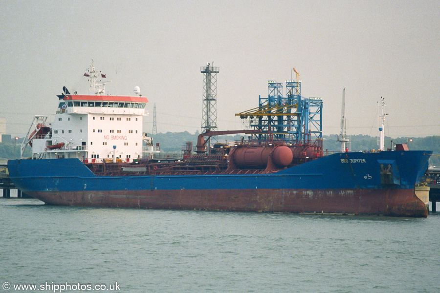 Photograph of the vessel  Bro Jupiter pictured at Fawley on 17th August 2003