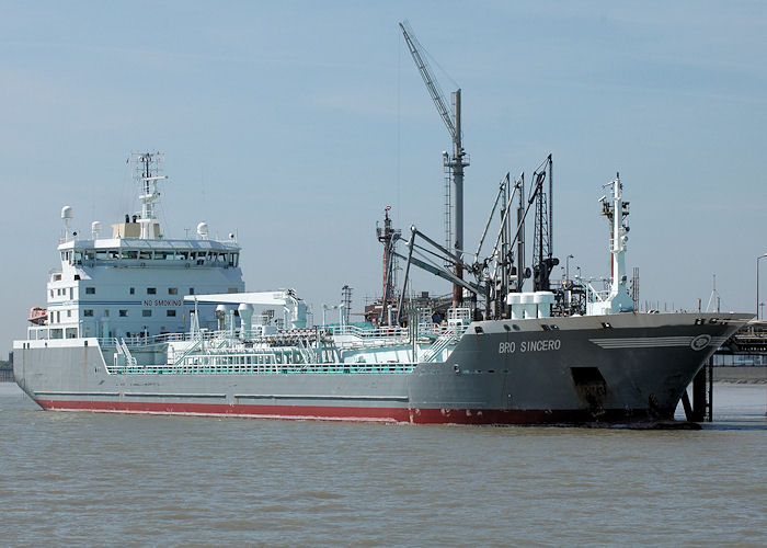 Photograph of the vessel  Bro Sincero pictured at Coryton on 22nd May 2010