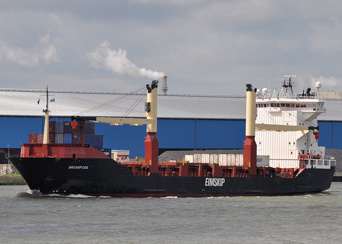 Photograph of the vessel  Bruarfoss pictured passing Vlaardingen on 25th June 2012