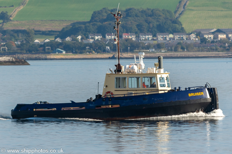 Photograph of the vessel  Bruiser pictured passing Greenock on 29th September 2022