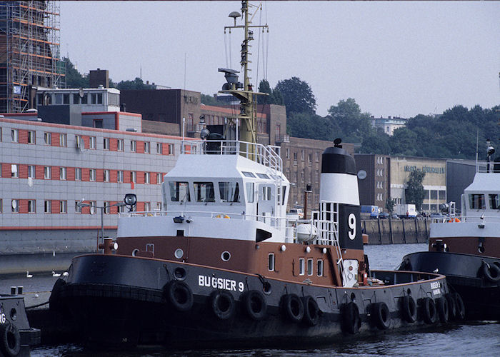 Photograph of the vessel  Bugsier 9 pictured in Hamburg on 23rd August 1995