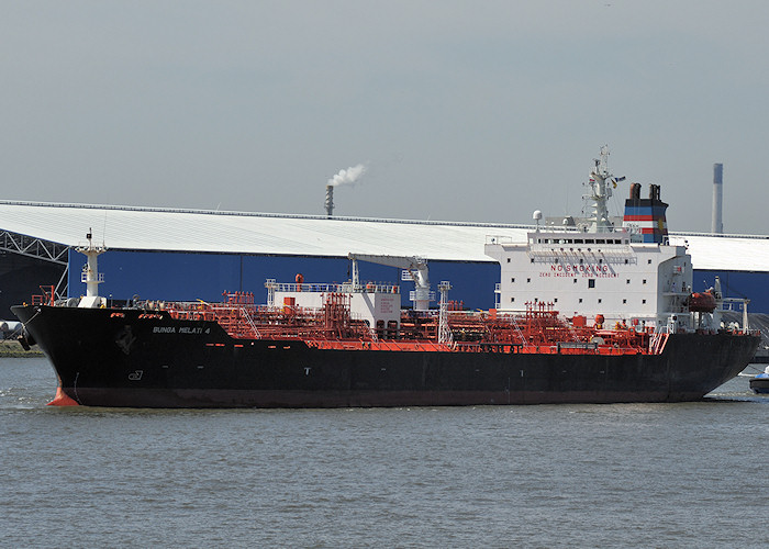 Photograph of the vessel  Bunga Melati 4 pictured passing Vlaardingen on 27th June 2011