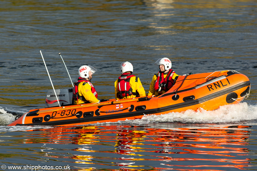 Photograph of the vessel RNLB Buoy Woody - 85N pictured arriving at Aberdeen on 7th August 2023