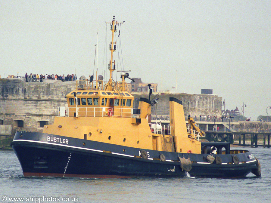 Photograph of the vessel RMAS Bustler pictured in Portsmouth Harbour on 4th May 2003