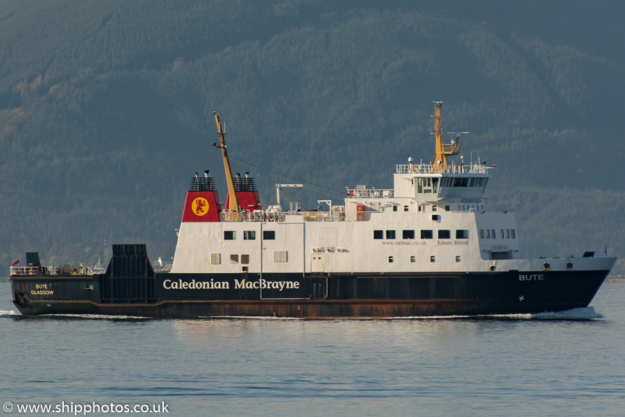 Photograph of the vessel  Bute pictured approaching Gourock on 17th October 2015