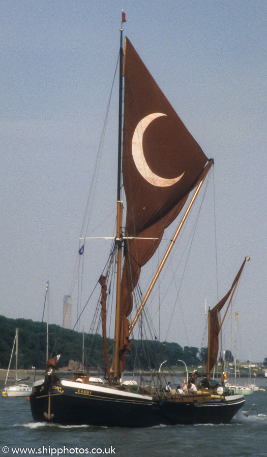 Photograph of the vessel sb Cabby pictured on the River Medway on 17th June 1989