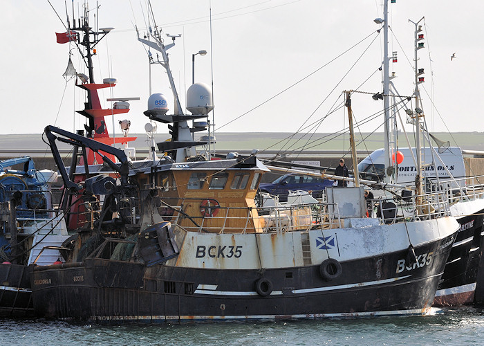 Photograph of the vessel fv Caledonia II pictured at Scrabster on 12th April 2012