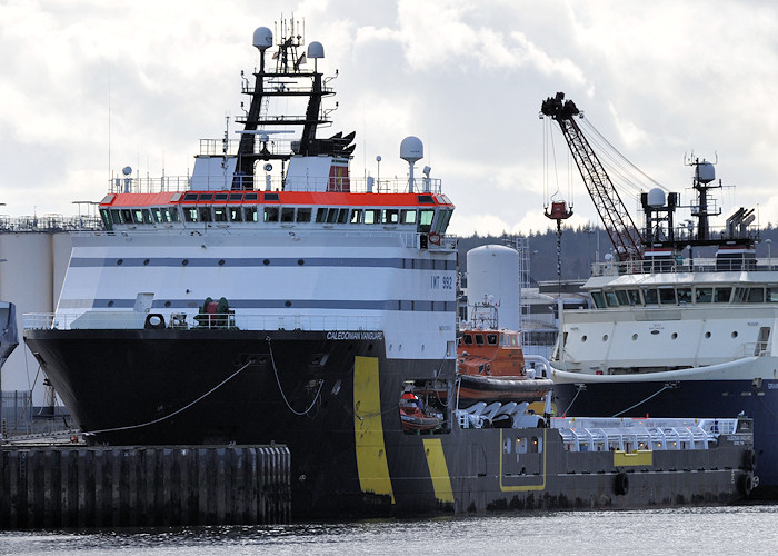Photograph of the vessel  Caledonian Vanguard pictured at Aberdeen on 15th April 2012