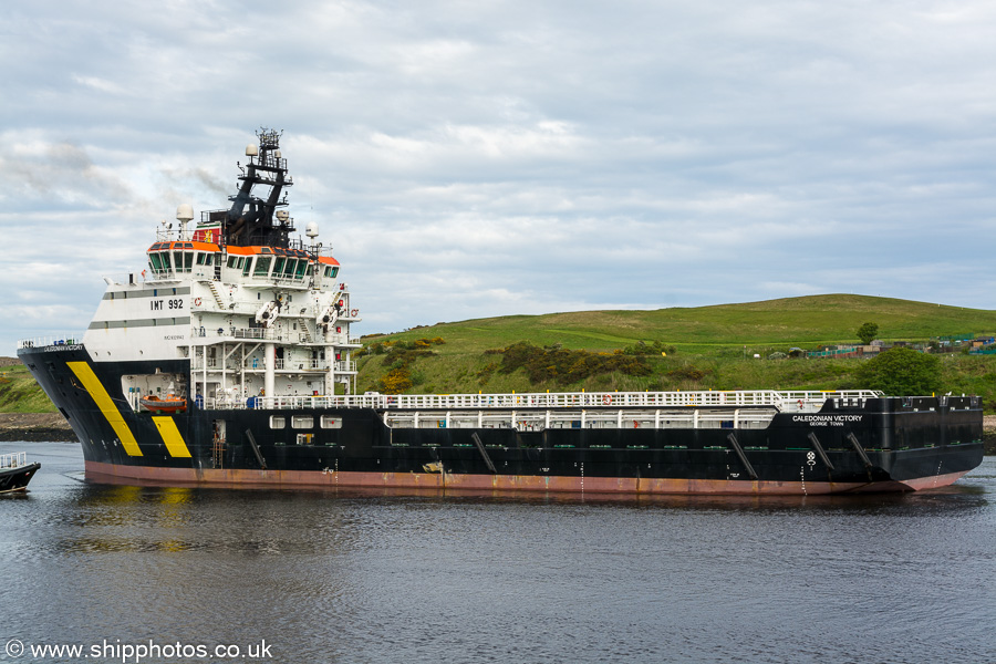 Photograph of the vessel  Caledonian Victory pictured departing Aberdeen on 29th May 2019