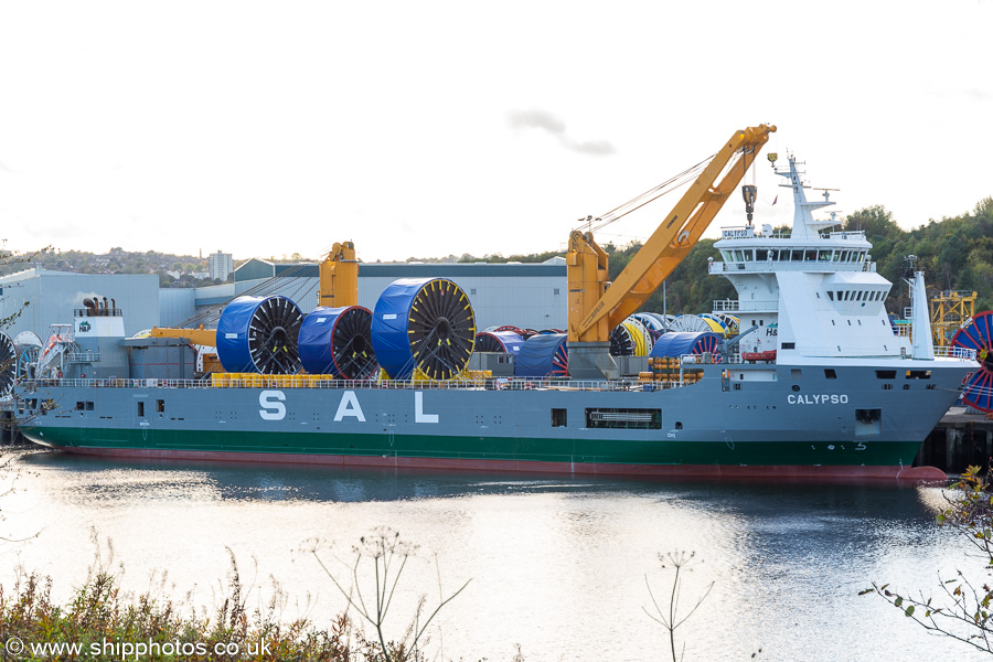 Photograph of the vessel  Calypso pictured at the Offshore Technology Park, Walker on 11th October 2024