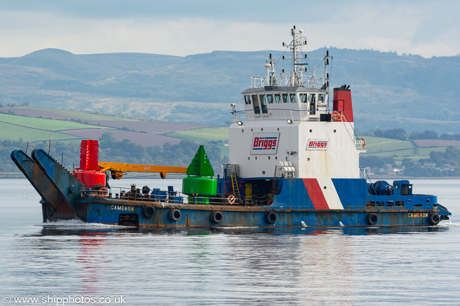 Photograph of the vessel  Cameron pictured passing Greenock on 29th September 2022