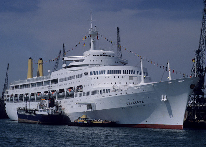  Canberra pictured in Southampton on 21st July 1996