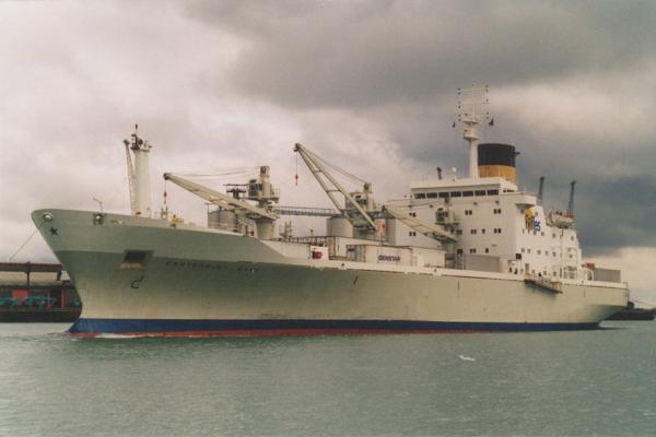  Canterbury Star pictured arriving Southampton on 11th April 2000