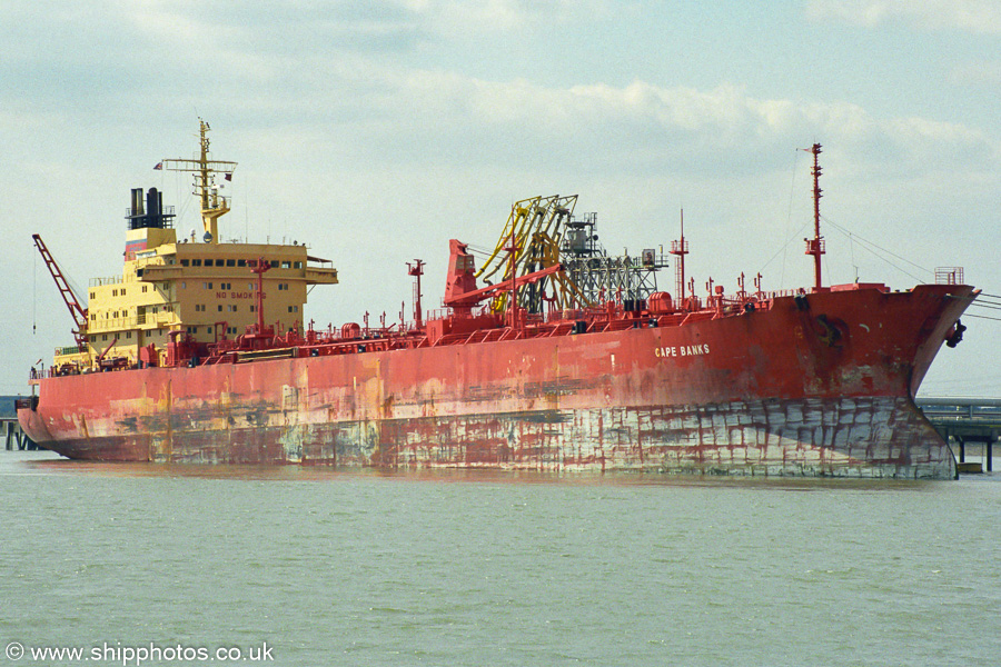 Photograph of the vessel  Cape Banks pictured at Shellhaven on 31st August 2002