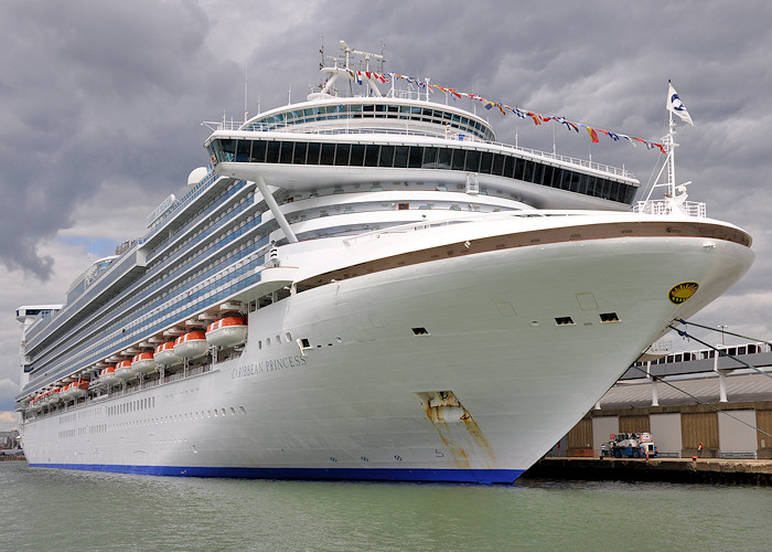 Photograph of the vessel  Caribbean Princess pictured in Southampton Docks on 20th July 2012