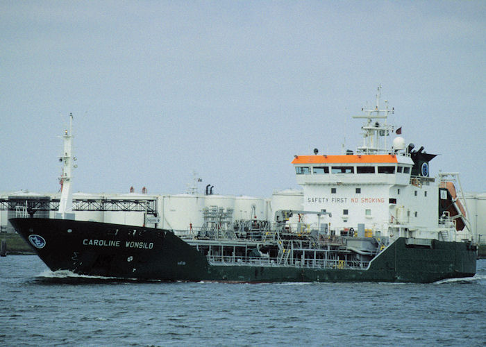 Photograph of the vessel  Caroline Wonsild pictured at Antwerp on 19th April 1997