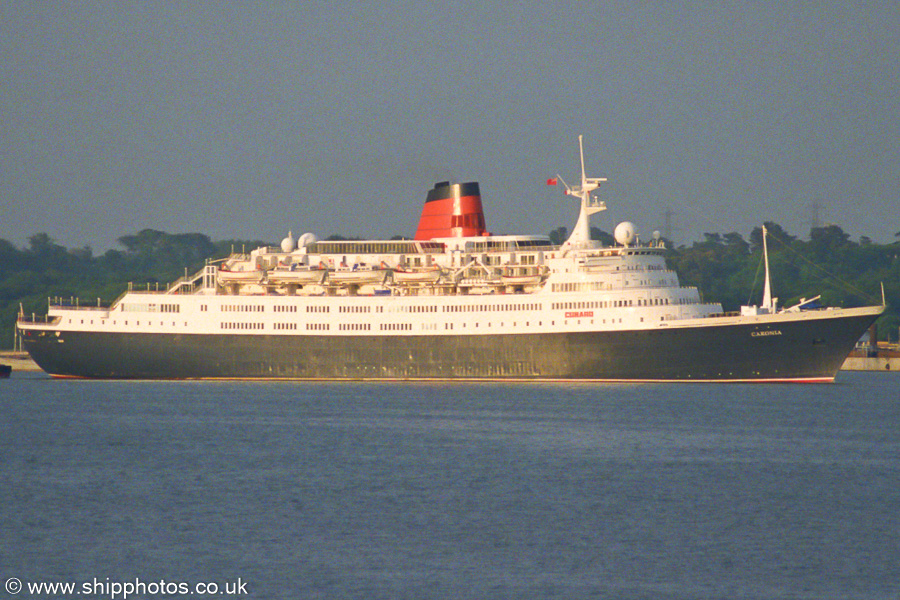Photograph of the vessel  Caronia pictured arriving at Southampton on 5th June 2002