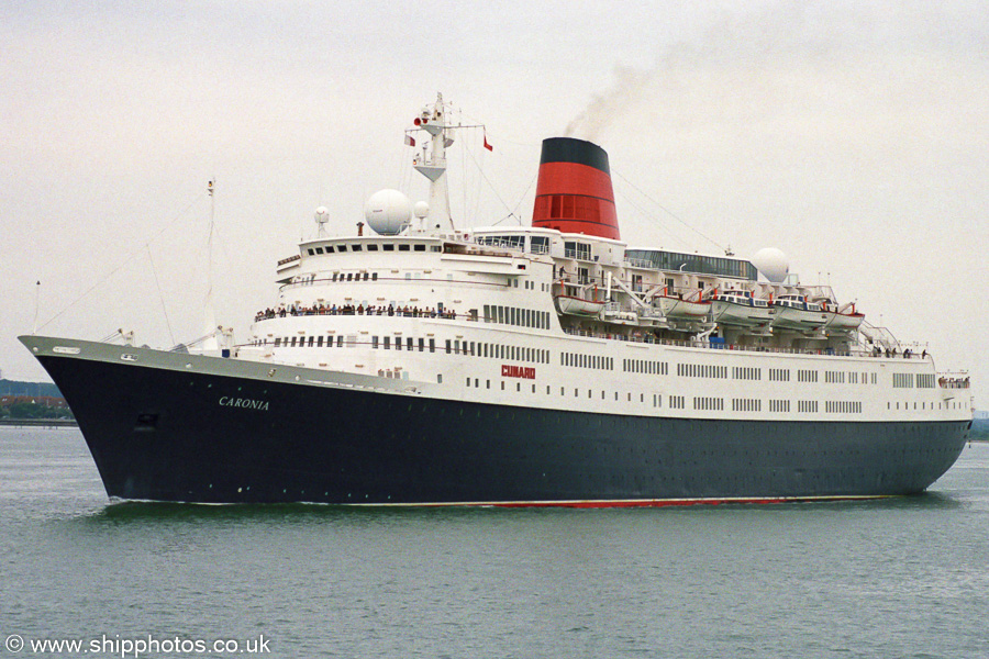 Photograph of the vessel  Caronia pictured departing Southampton on 5th July 2003