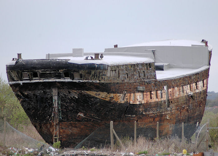 Photograph of the vessel  Carrick pictured awaiting preservation at Irvine on 2nd May 2010