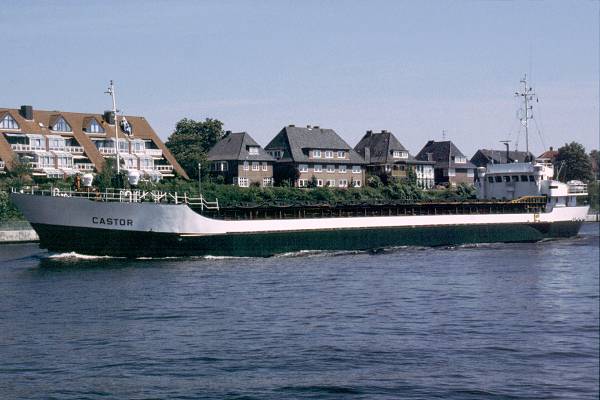Photograph of the vessel  Castor pictured passing through Rendsburg on 7th June 1997