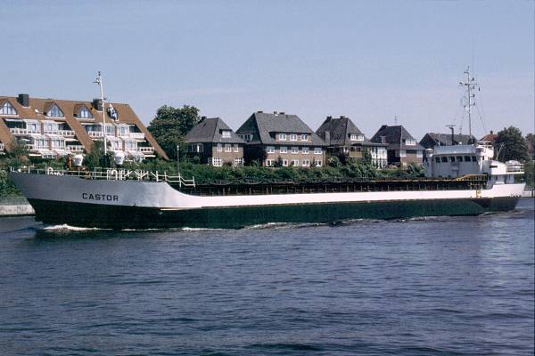 Photograph of the vessel  Castor pictured passing through Rendsburg on 7th June 1997