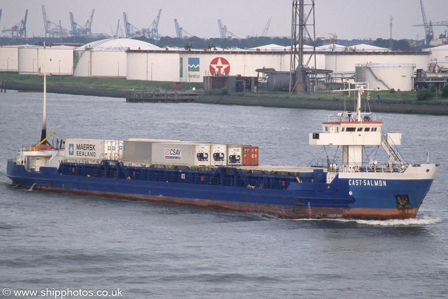 Photograph of the vessel  Cast Salmon pictured on the Nieuwe Maas at Vlaardingen on 16th June 2002