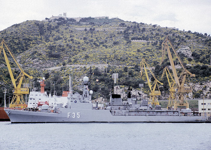 Photograph of the vessel SPS Cazadora pictured at Cartagena on 25th March 1991