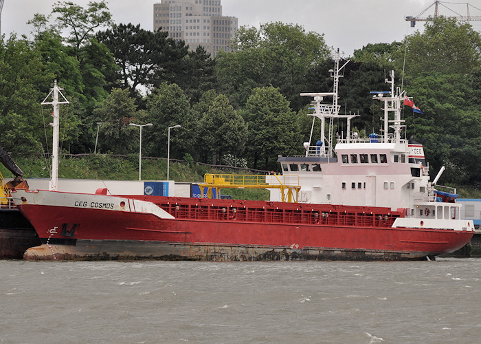 Photograph of the vessel  Ceg Cosmos pictured at Parkkade, Rotterdam on 24th June 2012