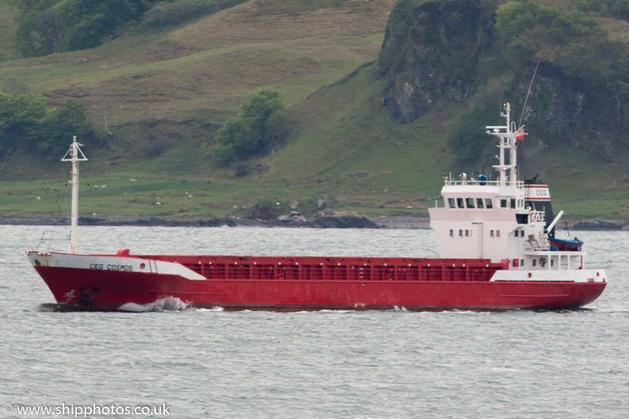 Photograph of the vessel  Ceg Cosmos pictured in the Sound of Mull on 15th May 2016