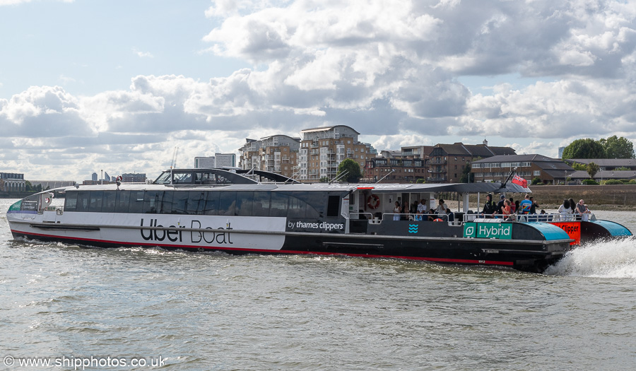 Photograph of the vessel  Celestial Clipper pictured at Greenwich on 20th July 2025