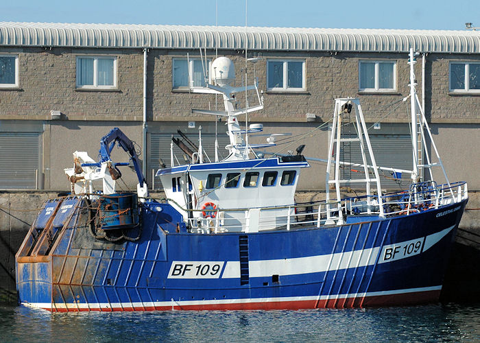 Photograph of the vessel fv Celestial Dawn pictured at Peterhead on 28th April 2011