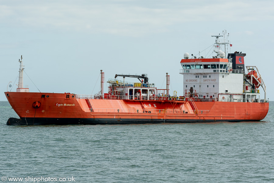 Photograph of the vessel  Cgas Monarch pictured in the Solent on 20th April 2024
