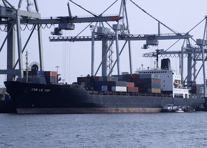 Photograph of the vessel  CGM le Cap pictured in Hamburg on 23rd August 1995