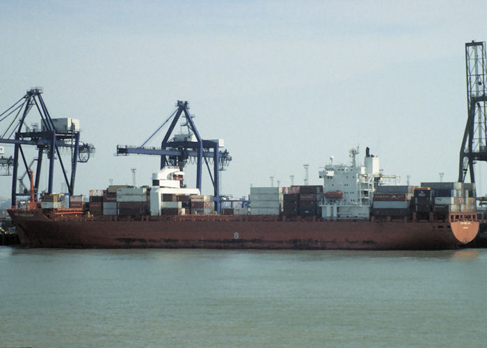 Photograph of the vessel  CGM Magellan pictured at Felixstowe on 10th June 1997
