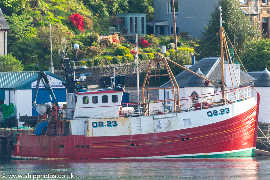 Photograph of the vessel fv Challenge pictured at Oban on 10th May 2024