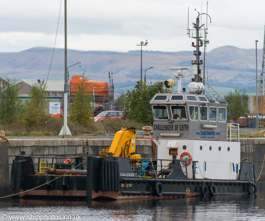 Photograph of the vessel  Challenger of Leith pictured in James Watt Dock, Greenock on 6th October 2019